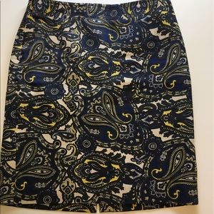 Ann Taylor Paisley skirt